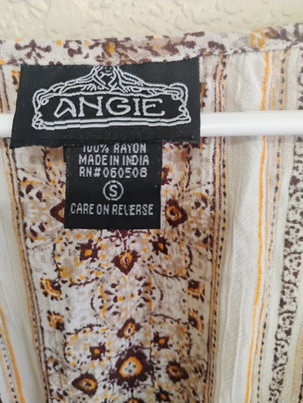 Angie Boho Peasant Top Small Lace Tassel Floral Festival Blouse - Picture 3 of 5